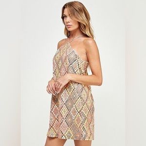 Sequin halter dress